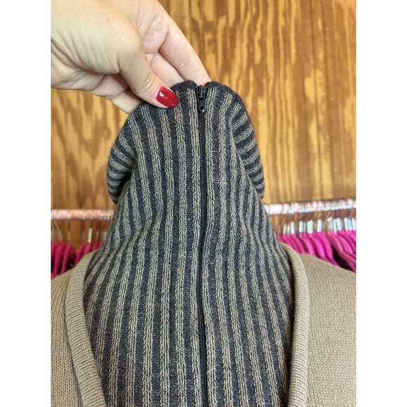 Poi by KRIZIA VTG Italy Italian Wool Angora High Neck Sweater Dress Sz 38 (US S) - Picture 5 of 10